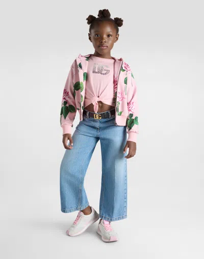 Dolce & Gabbana 5-pocket Denim Jeans With Branded Tag In Multicolor