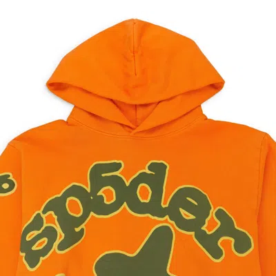 Sp5der Beluga Orange Green Hoodie In Orange