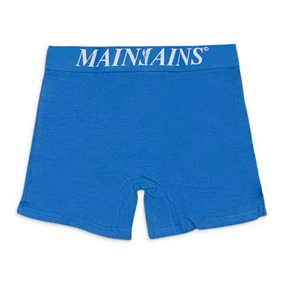 Mains Logo Blue White Boxer In Blue