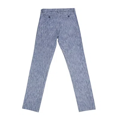 Freemans Sporting Club Chambray Woven Cotton Pants In Blue