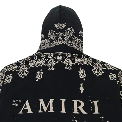 Amiri Bandana Bleach All Over Black Hoodie In Black