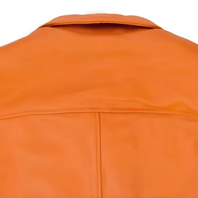 Sp5der Varsity Orange White Varsity Jacket In Orange
