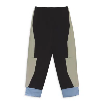 Keenkeee 10 Panel Black Khaki Casual Pants In Black