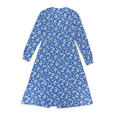 Hvn Wildflower Lauren Button Down Long Sleeve Purple Day Dress In Purple