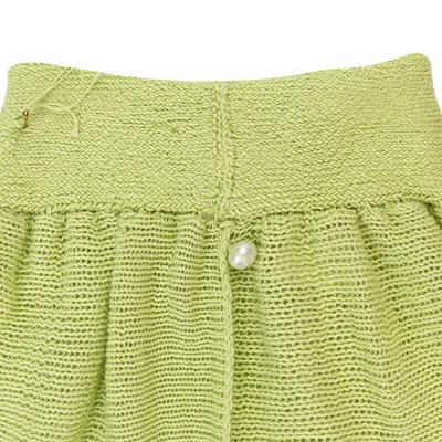 Pearle Knits Betrothed Lime Mini Skirt In Multi