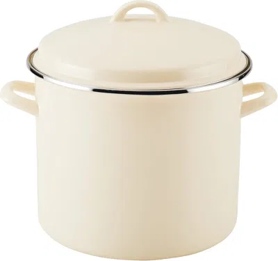 Rachael Ray 12-quart Induction Enamel Stockpot With Lid, Almond