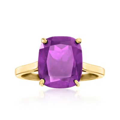Ross-simons Amethyst Ring In 18kt Gold Over Sterling In Purple