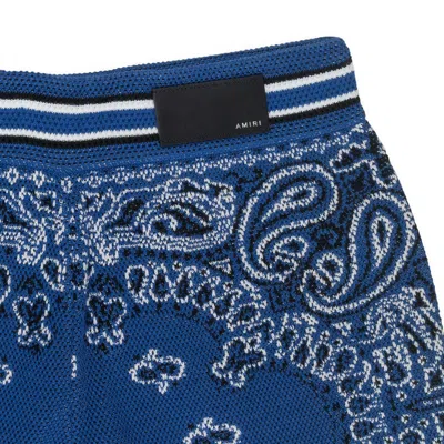 Amiri Bandana B-ball Blue Black Sweatpants In Blue