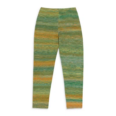 Gauntlett Cheng Pedal Pushers Green Orange Leggings In Multi