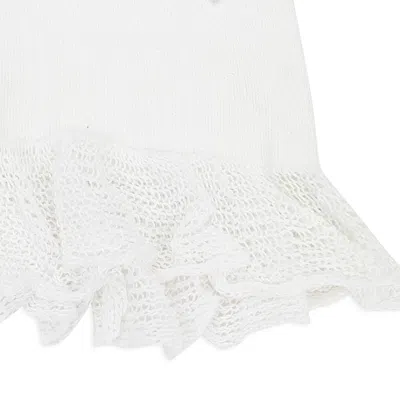 Pearle Knits Come Hither White Mini Skirt In Multi