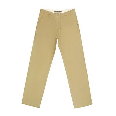 Freemans Sporting Club Khaki Cotton Pants In Gold