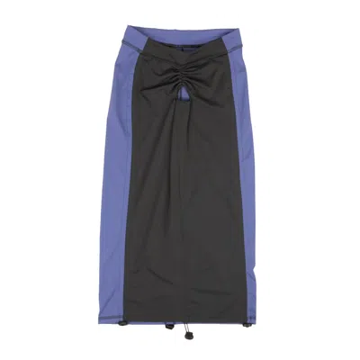 Barragan Recinto Drawstring Pegadita Cobalt Midi Skirt In Blue
