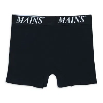 Mains Logo Black White Boxer