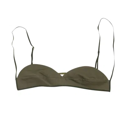 Nensi Dojaka Green Silk Blend Bra - Green In Multi