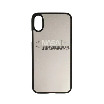 Heron Preston Silver Nasa Print Iphone Xs Phone Case $85 In Grey