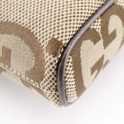 Pre-owned Gucci Messenger Beige Canvas Shoulder Bag ()