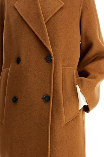 Ivy & Oak Clara Double Breasted Oversized Coat In Brown