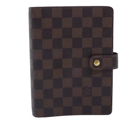 Pre-owned Louis Vuitton Agenda Mm Brown Canvas Wallet  ()