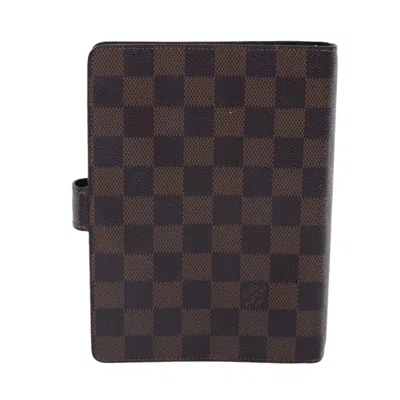 Pre-owned Louis Vuitton Agenda Mm Brown Canvas Wallet  ()