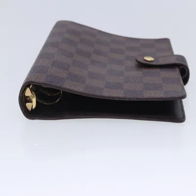 Pre-owned Louis Vuitton Agenda Mm Brown Canvas Wallet  ()