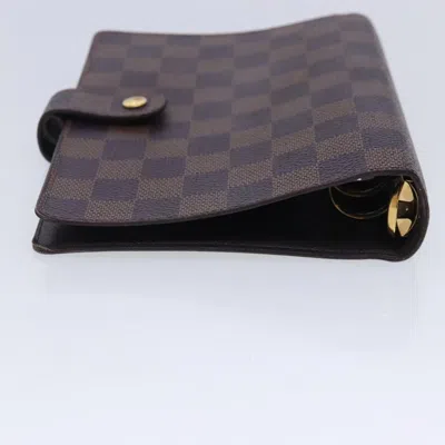 Pre-owned Louis Vuitton Agenda Mm Brown Canvas Wallet  ()
