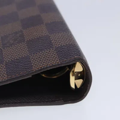 Pre-owned Louis Vuitton Agenda Mm Brown Canvas Wallet  ()