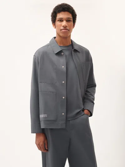 Pangaia Men's Dna Utility Jacket — Atmosphere Grey In Grey