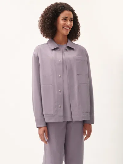 Pangaia Women's Dna Utility Jacket — Raisin Purple In Purple