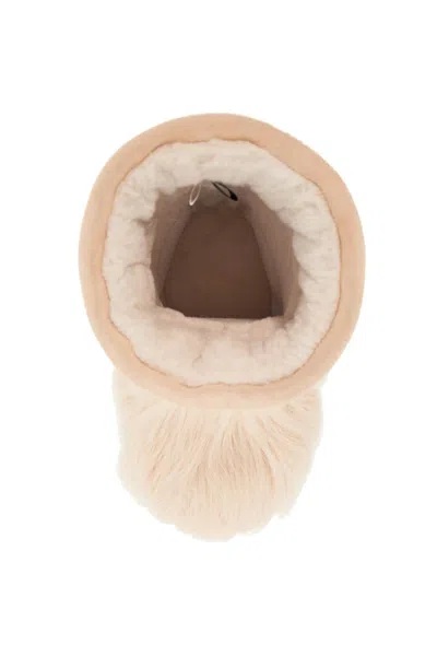 Moon Boot Icon Yeti Faux Fur-trimmed Snow Boots In Pink