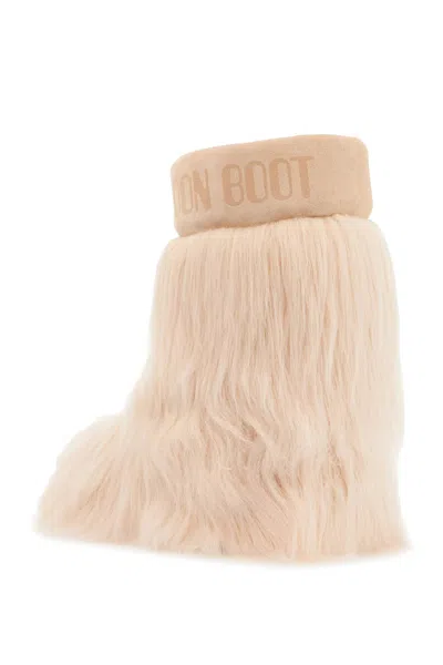 Moon Boot Icon Yeti Faux Fur-trimmed Snow Boots In Pink