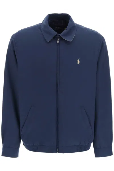 Polo Ralph Lauren Mens French Navy Classic New Fit Bi-swing Windbreaker Jacket In Blue