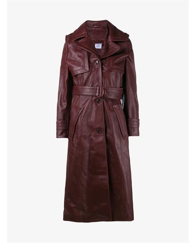 Shop Vetements Leather Trench Coat