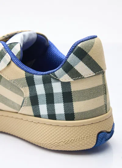 Shop Burberry Women Terrace Sneakers In Cream