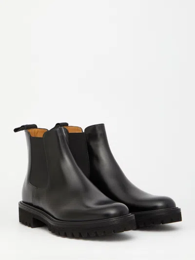 Church's Slip-on Ankle Boots Elastic Panels In Black