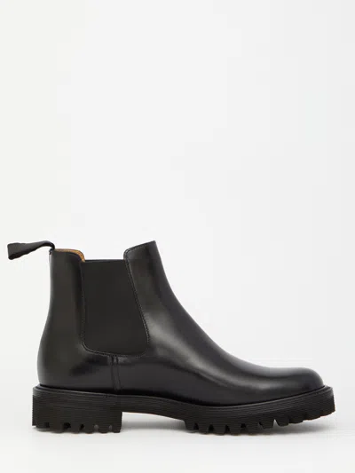 Church's Slip-on Ankle Boots Elastic Panels In Black
