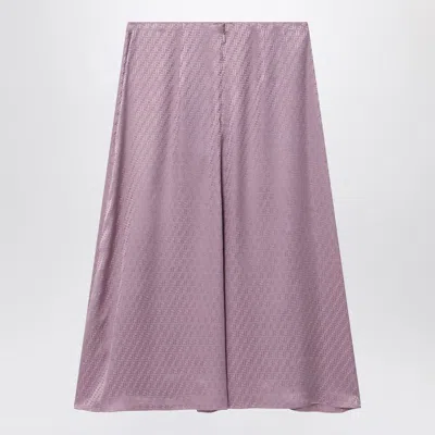 FENDI FENDI MAUVE PINK FF SILK SKIRT WOMEN 