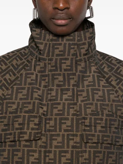 Fendi Kurzmantel Aus Canvas Mit Ff In Multicolor