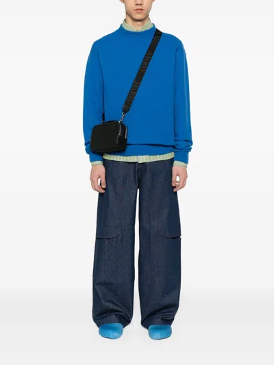 Loewe Men Mini Leather Camera Bag In Multicolor