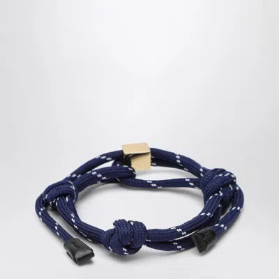 Miu Miu Baltic Rope And Nylon Bracelet Women In Blue