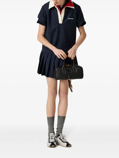 Miu Miu Women Kid Mohair Short Dress In Multicolor