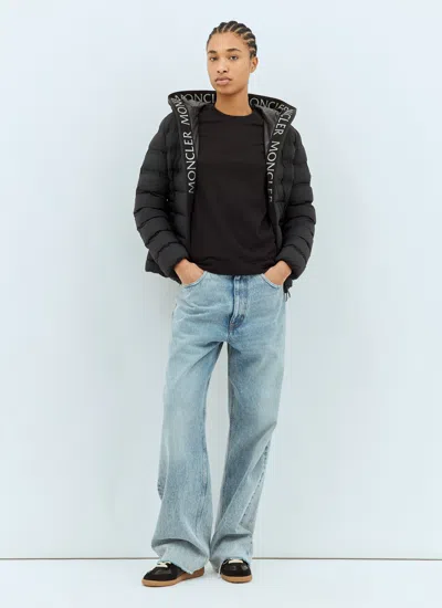 Moncler Women Alete Hooded Short Down Jacket In Black
