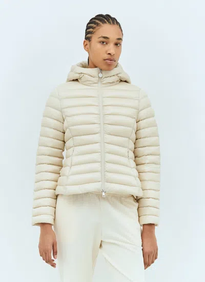 Moncler Ivory Ige Short Hooded Down Jacket In Multicolor
