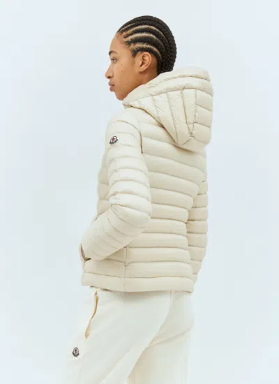 Moncler Ivory Ige Short Hooded Down Jacket In Multicolor