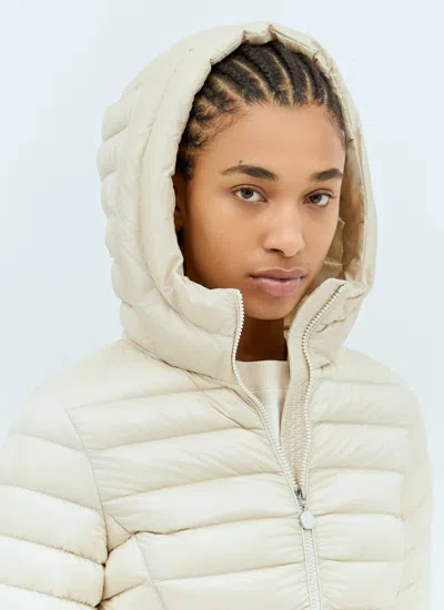 Moncler Ivory Ige Short Hooded Down Jacket In Multicolor