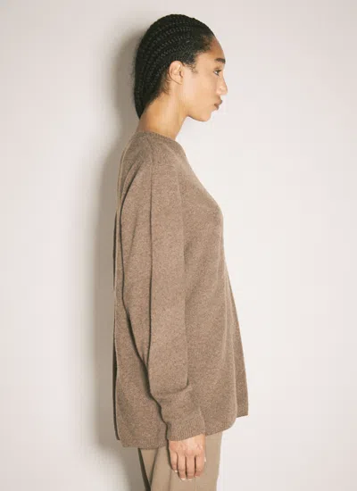 Moncler X Rick Owens Women Jumbo Crewneck Sweater In Brown