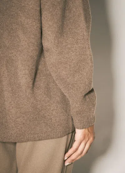 Moncler X Rick Owens Women Jumbo Crewneck Sweater In Brown