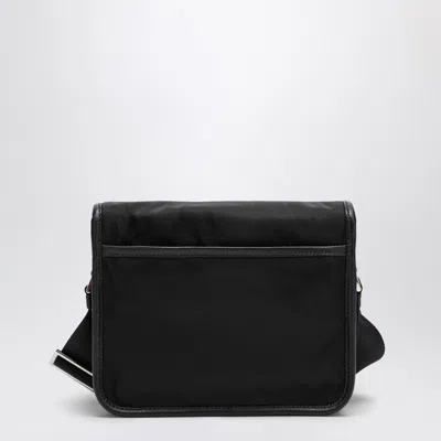 Prada Re-nylon And Saffiano Leather Shoulder Bag In Black