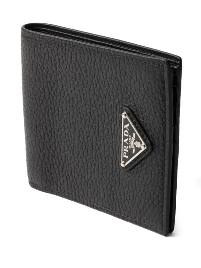Prada Men Leather Wallet In Multicolor
