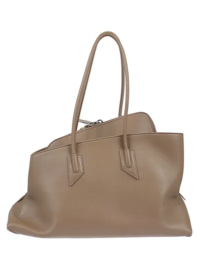 Attico The  Women La Passeggiata Leather Tote Bag In Multicolor