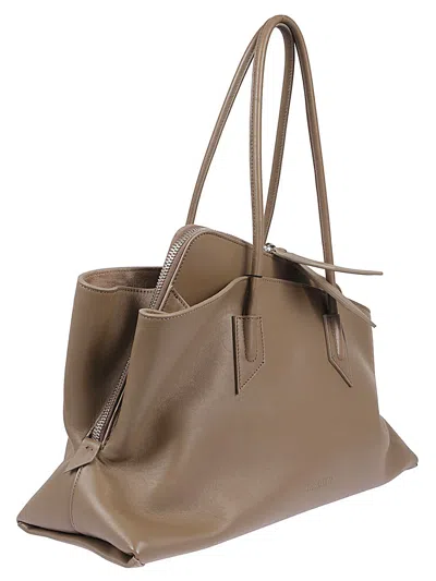 Attico The  Women La Passeggiata Leather Tote Bag In Multicolor